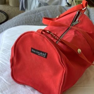 Marimekko red cotton crossbody bag
